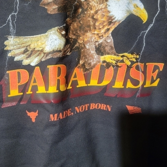 Under Armour Project Rock Graphic Cutoff Gray Eagle Crewneck Sz 2XL 1367037 010 - Picture 4 of 5